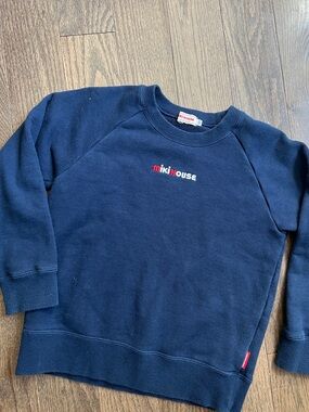 Miki House crewneck spell out logo sweatshirt kids 4/5